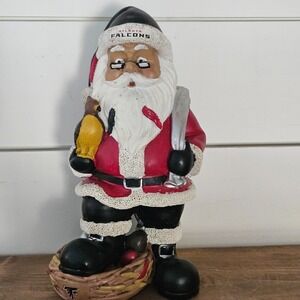 Atlanta Falcons Santa Figurine NFL Forever Collectibles Christmas Decor Football